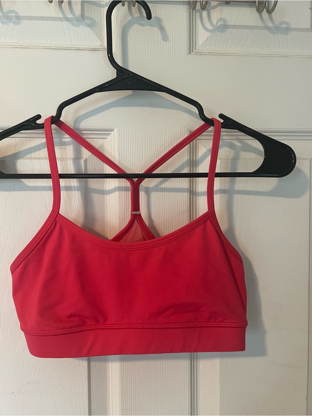 lululemon athletica Coral Red Strappy Sports Bra